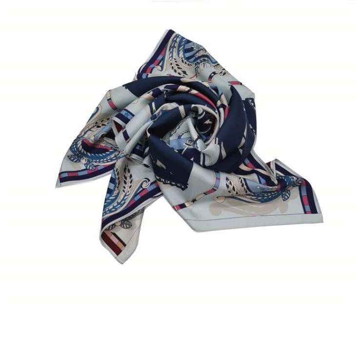 Double Sided Printing Twill Silk Scarf