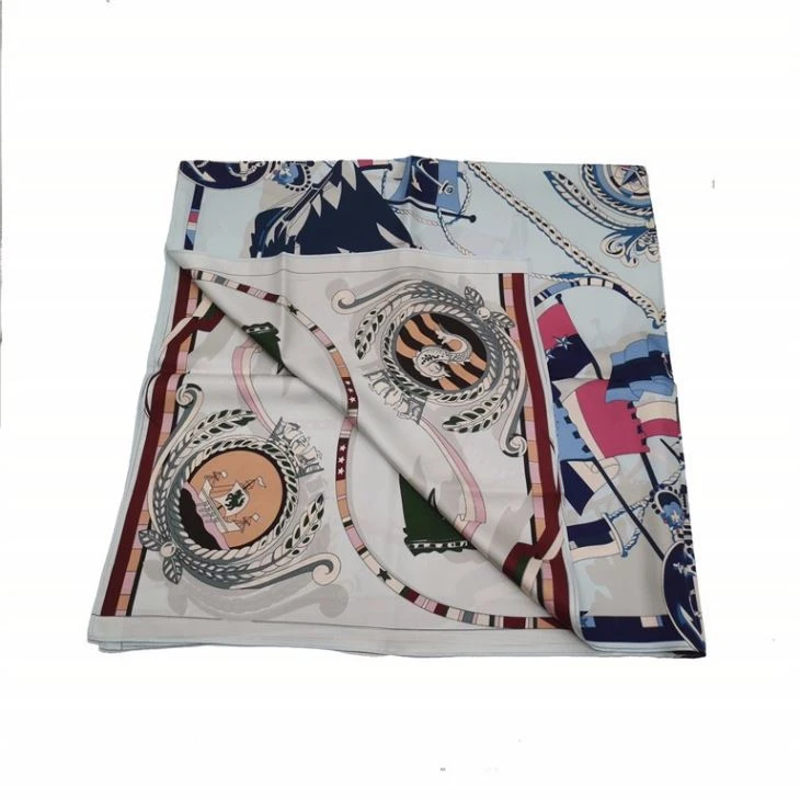 Double Sided Printing Twill Silk Scarf